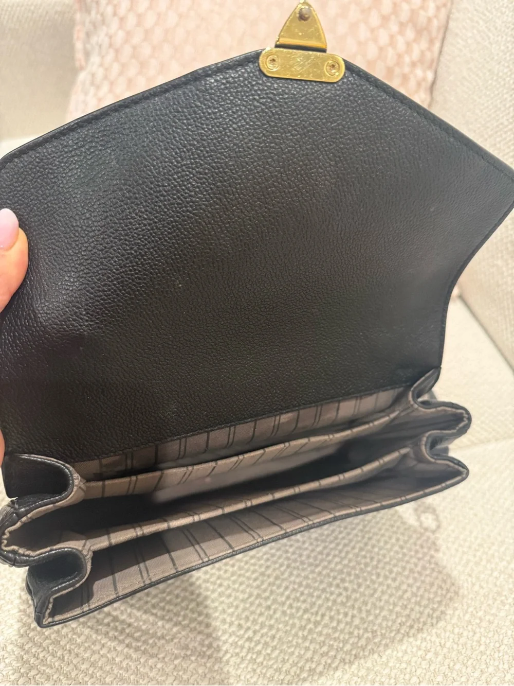 Louis Vuitton Black Monogram Empreinte Leather Pochette Metis-Style Crossbody - Picture 4 of 6